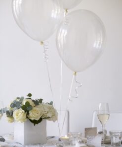 5 ballons transparents 