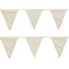 Guirlande fanions ivoire dentelle coton