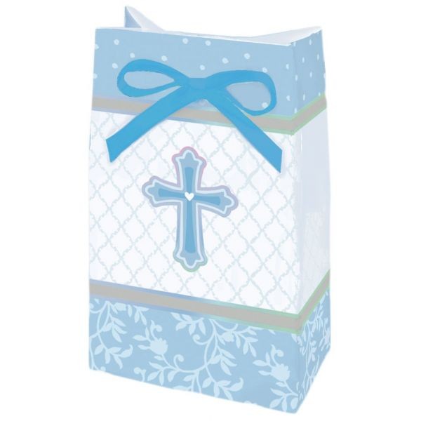 12 sachets communion croix bleu garçon 12 sachets communion croix bleu garçon