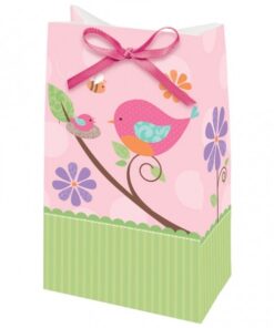 12 Sachets baptême fille oiseau enchanteur