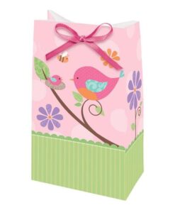 12 Sachets baptême fille oiseau enchanteur
