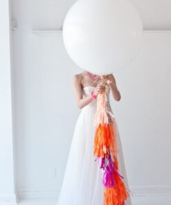 3 ballons ronds géants blancs 90 cm