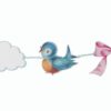 Guirlande baby shower "baby on board" oiseau pastel