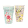12 Gobelets flower vintage liberty tea party