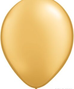 5 Ballons Qualatex Or Gold" 11" 28cm