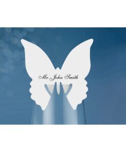 Nominette marque place papillon blanc (x 10)