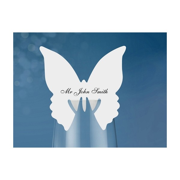 Nominette marque place papillon blanc (x 10) Nominette marque place papillon blanc (x 10)