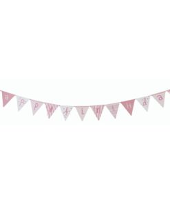 Happy Birthday - Guirlande fanions anniversaire rose