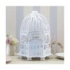 Urne cage blanche mariage romantique carton blanc