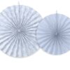 2 rosaces papier gris a suspendre