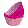75 caissettes cupcakes, assortiment tons roses