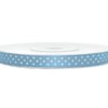 25M Ruban de satin bleu ciel pois blanc 6mm