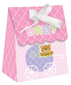 12 Boîtes cadeaux teddy ourson, bapteme rose