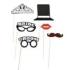 Kit Photobooth mariage bride & groom (x 6)