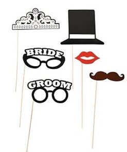 Kit Photobooth mariage bride & groom (x 6)