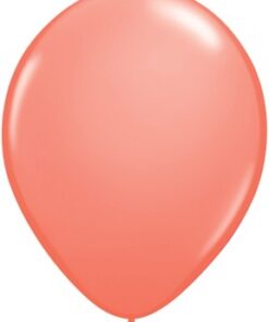 5 ballons latex rose corail 28 cm