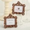 Petit cadre photo baroque vintage doré cuivré marque table