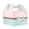10 boîtes gâteau rose bleu pastel
