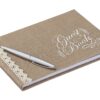 Livre d'or toile de jute dentelle guestbook