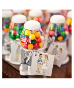 Mini bonbonnière vintage blanche distributeur bonbons