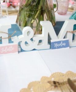 Lettres en bois Mr & Mrs déco table mariage