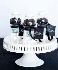 Mini bonbonnière vintage blanche distributeur bonbons