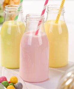 Lot de 4 mini bouteilles de lait table candy bar