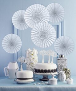 2 rosaces papier gris a suspendre