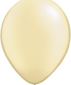 5 ballons de baudruche en latex ivoire crème