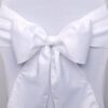 Location tissu satin noeud de chaise Blanc