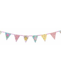 Guirlande de fanions fleurs vintage tea party
