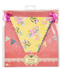 Guirlande de fanions fleurs vintage tea party