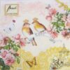 Serviettes mariage romantique oiseaux "Love Birds"