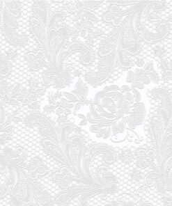 Serviettes gaufrees unies blanches (x 15)