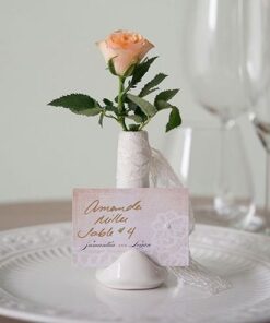 Petit vase marque place blanc porcelaine