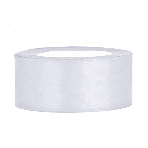 25M ruban de satin 25mm blanc bobine 25M ruban de satin 25mm blanc bobine