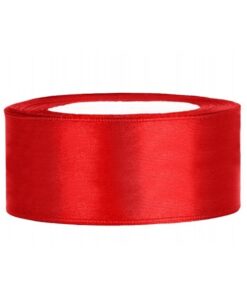 Ruban de satin large 25 mm ROUGE 25M