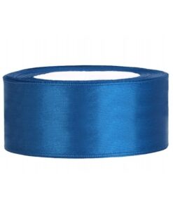 Ruban de satin large 25 mm bleu marine 25M