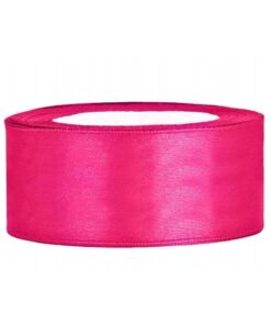 Ruban de satin large 25 mm rose fuchsia 25M