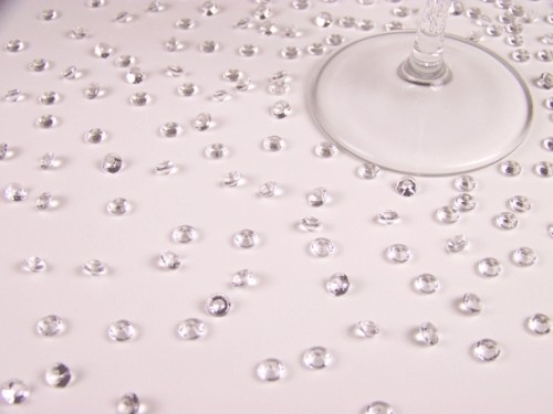 Confettis perles rondes diamant transparent 6mm Confettis perles rondes diamant transparent 6mm