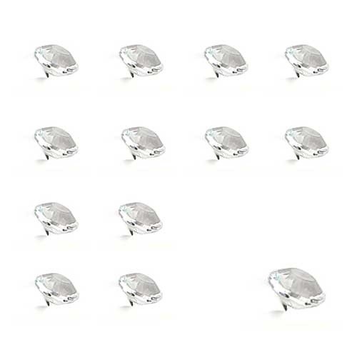 Confettis perles rondes diamant transparent 6mm Confettis perles rondes diamant transparent 6mm