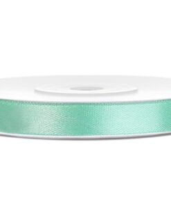 Ruban de satin 6mm vert menthe pastel 25M