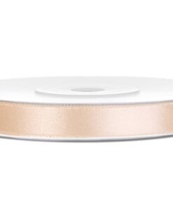 25M Ruban de satin 6mm ivoire crème 6mm