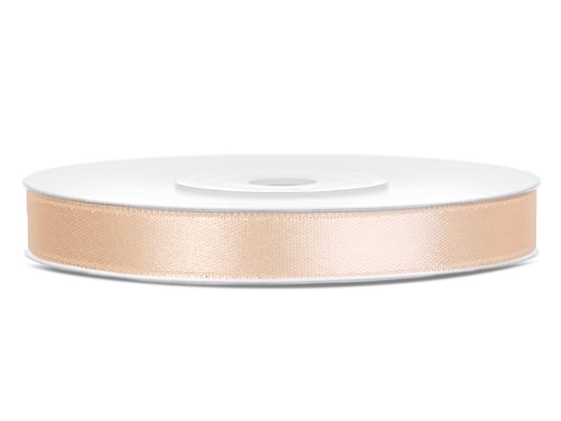 25M Ruban de satin 6mm ivoire crème 6mm 25M Ruban de satin 6mm ivoire crème 6mm