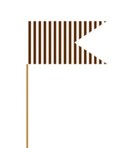 24 Piques drapeaux cocktail gâteau brun chocolat