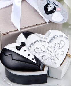 Boite à alliances coeur ou bijoux jeunes mariés Mr Mrs