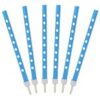 12 bougies anniversaire bleu pois blanc