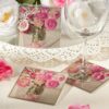 2 Sous verre vintage floral liberty shabby soucoupe bougie