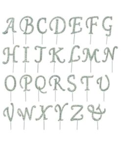 Pique diamant strass lettre decoration gateau