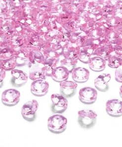 Perles diamant de table rose pâle 12mm